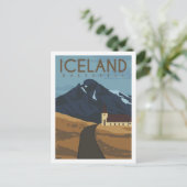 カルファフェフェルアイスランドファーマフトラベルプレイスイラストレーション ポストカード (スタンド正面)