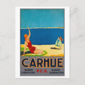 カルフエアルゼンチンヴィンテージ旅行ポスター復元 ポストカード (正面)