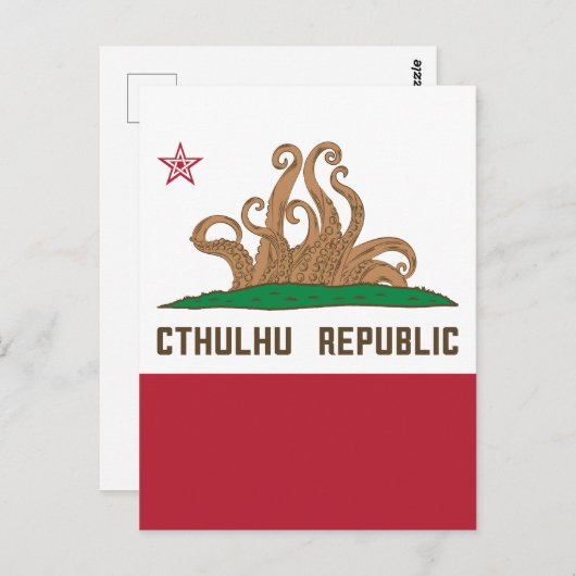 カルフォルニア州旗ロベクラフト ポストカード (正面/裏面)