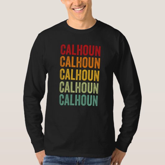 カルフーン郡 ジョージア 虹 テキスト Tシャツ (正面)