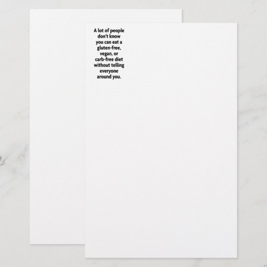 カルブのない 便箋 (正面/裏面)