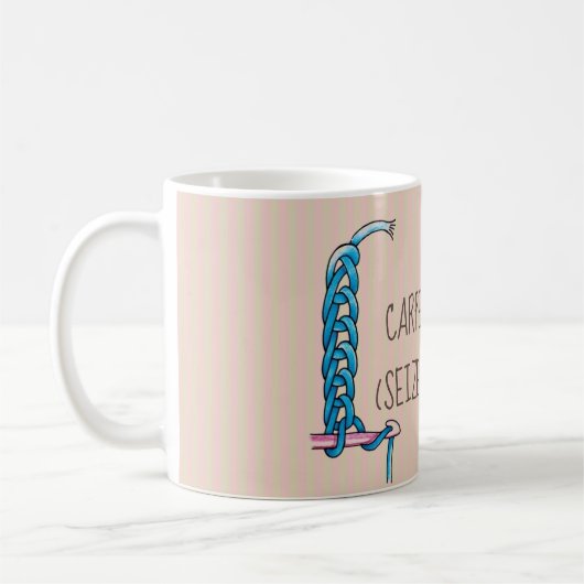 カルペクロシェおもしろい コーヒーマグカップ (左)