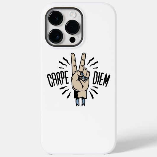 カルペディエムおもしろいレトロやる気を起こさせる引用文 Case-Mate iPhoneケース (裏面)