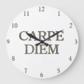 カルペディエムのホワイトウォールクロック ラージ壁時計 (正面)