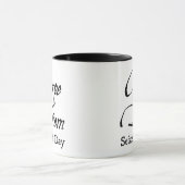 カルペディエムダークアカデミックブラック&ホワイトヴィンテージ マグカップ (中央)