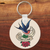 カルペディエムブルーバードタトゥー キーホルダー (正面)