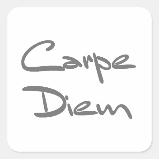 カルペディエムモダンカッコいい文字 スクエアシール (正面)