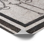 カルペディエム古代ローマのスケルトンのモザイク ポスター (角)