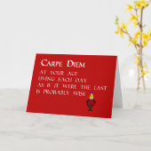 カルペディエム – おもしろいハッピーバースデー詩 カード (黄色い花)