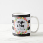 カルペディエム/シーズザデイ引用文 コーヒーマグカップ<br><div class="desc">"Carpe Diem / Seize The Day"引用文マグ。</div>