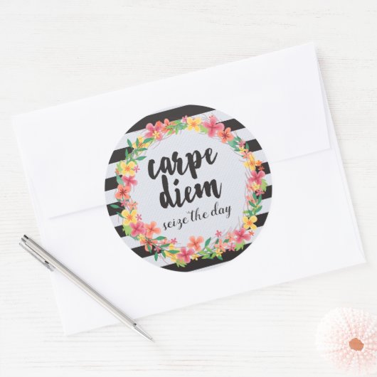 カルペディエム/シーズザデイ引用文 ラウンドシール (封筒)