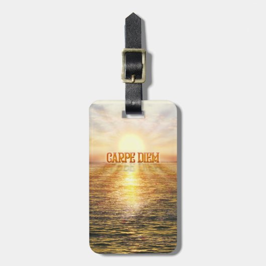 カルペディエム – 旅行インザサンセットカスタマイズ() ラゲッジタグ (正面縦)