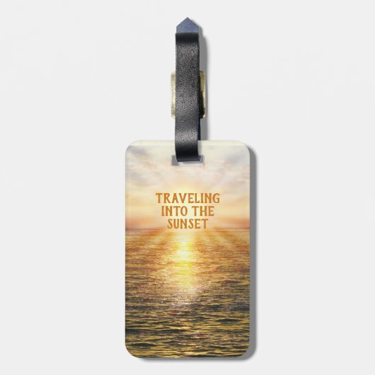 カルペディエム – 旅行インザサンセットカスタマイズ() ラゲッジタグ (裏面縦)