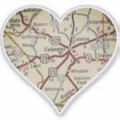 カルペパーバージニアヴィンテージの地図 シール (正面)