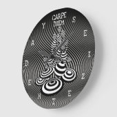 カルペ·ディエムはデイ·魔法·マッシュルームを奪う。 ラージ壁時計 (傾斜)