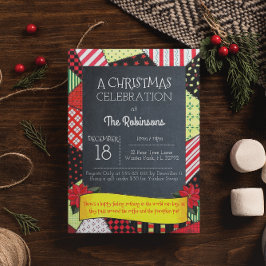 カルボードキ熱狂するルトホリデーパーティー招待状 招待状