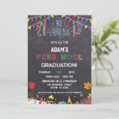 カルボードプリスクール卒業招待状 招待状 (スタンド正面)