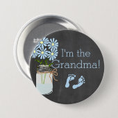 カルボードルックマソンジャルブルー私はおばあちゃん 缶バッジ (正面&裏面)