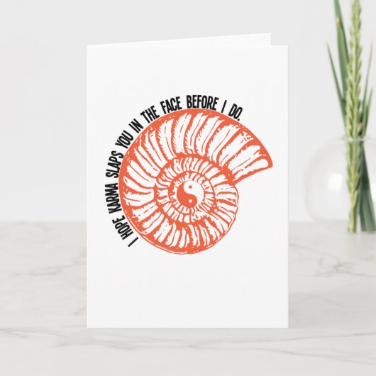 カルマがあなたを顔に… カード (正面)