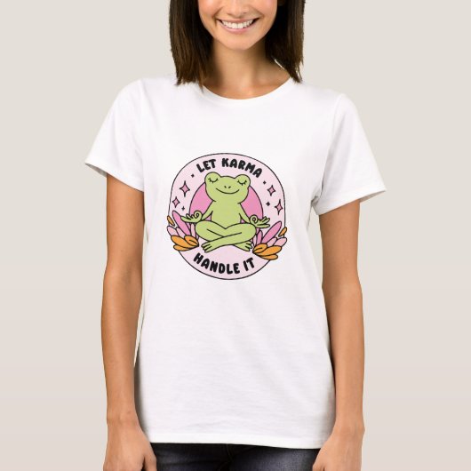 カルマに任せてカエル Tシャツ (正面)