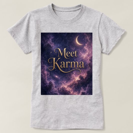 カルマに会う Tシャツ (デザイン正面)