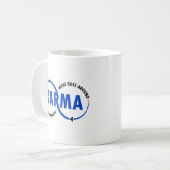 カルマのまわりに来のまわりにー(V2) コーヒーマグカップ (正面左)