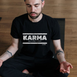カルマの定義 : ヴィンテージ風ダストレス マインドフルネス トライブレンドＴシャツ