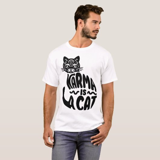 カルマは猫だ Tシャツ (正面フル)