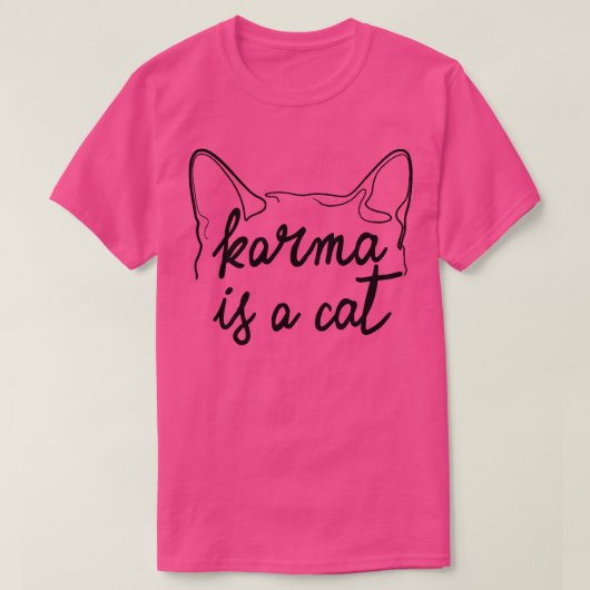 カルマは猫だ Tシャツ (デザイン正面)