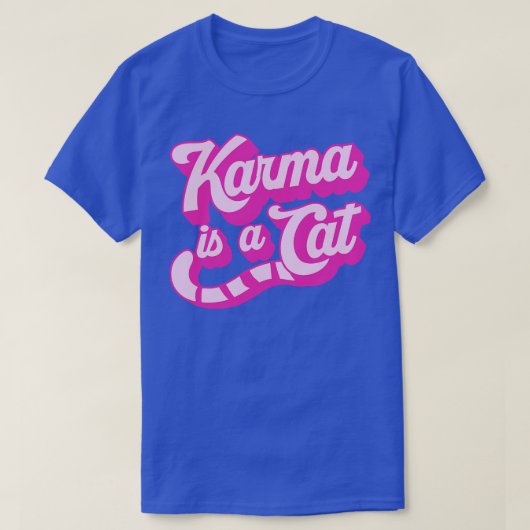 カルマは猫だ Tシャツ (デザイン正面)