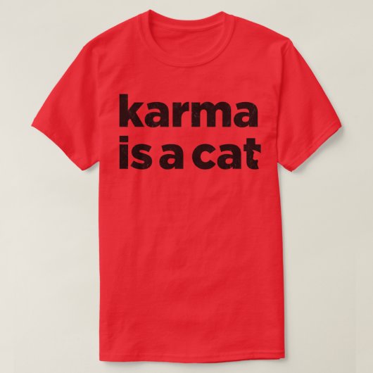 カルマは猫クール Tシャツ (デザイン正面)