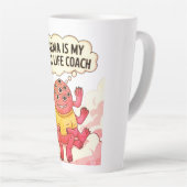 カルマは私の最高の人生監督だ カフェラテマグ (右アングル)