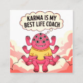 カルマは私の最高の人生監督だ スクエア名刺 (裏面)