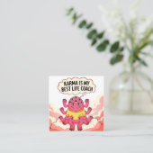 カルマは私の最高の人生監督だ スクエア名刺 (スタンド正面)