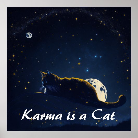 カルマは私の膝の上で鳴く猫だ ポスター (正面)