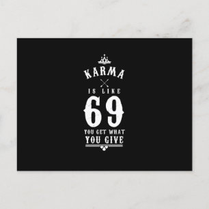 『カルマは69のようなものを手に入れ与える』 シーズンポストカード