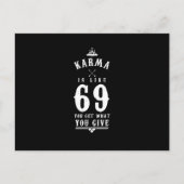 『カルマは69のようなものを手に入れ与える』 シーズンポストカード (正面)