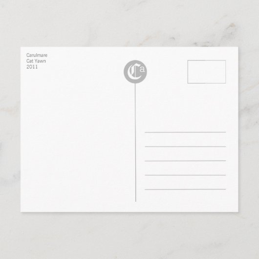 カルマーレキャットヨーンCC0379はがき ポストカード (裏面)