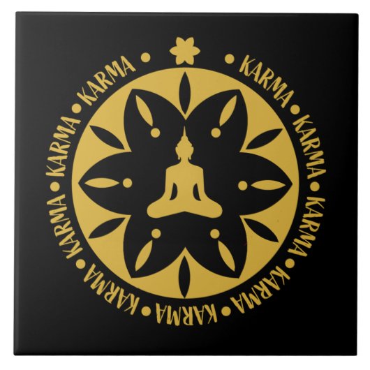 カルマ仏教の宗教 – 仏教の六賢人 タイル (正面)