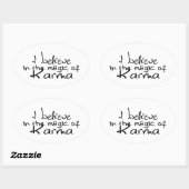 カルマ信じオバルステッカー 楕円形シール (シート)