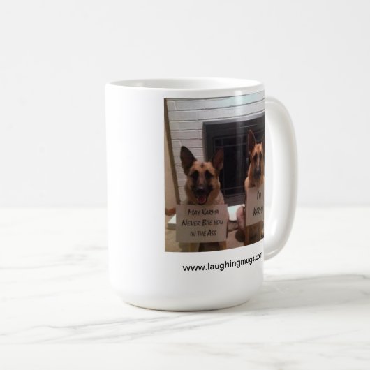 カルマ犬のマグ コーヒーマグカップ (正面右)