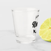 カルマ行くのまわりに来のまわりに引用文ブラック ショットグラス (左)