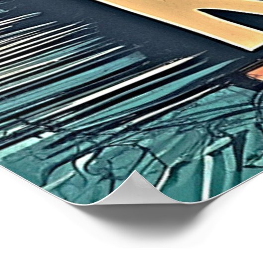 カルマ警察 – レトロウィムジーはっきりしたカラー ポスター (角)