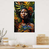 「カルマ」ジャングルドリーム – アマゾニアの女性 ポスター (キッチン)