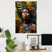 「カルマ」ジャングルドリーム – アマゾニアの女性 ポスター (ホームオフィス)