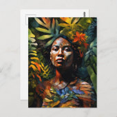 「カルマ」ジャングルドリーム – アマゾニアの女性 ポストカード (正面/裏面)