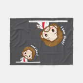 「カルマ・ジーザス」面白い名言 ミーム聖書 フレーズステッカー フリースブランケット (正面(横))