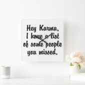 カルマ… スクエア壁時計 (ホーム)