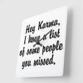 カルマ… スクエア壁時計 (傾斜)