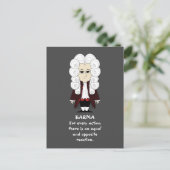 カルマ&ニュートンの第3法則(ダークバックグラウンド) ポストカード (スタンド正面)